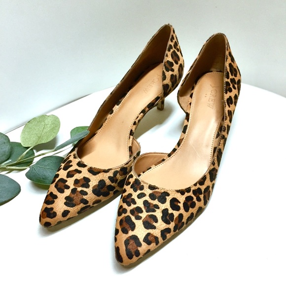 J. Crew Factory Shoes - 🍃J. Crew Factory D’ Orsay Leopard Kitten Heels